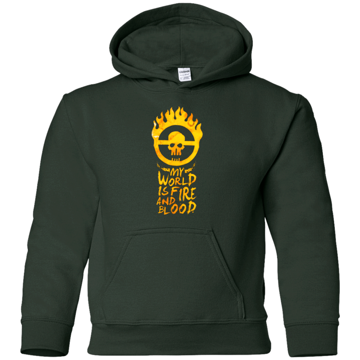 Sweatshirts Forest Green / YS My World Is Fire Youth Hoodie