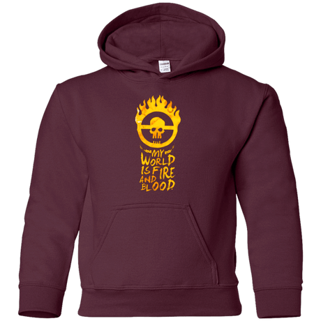 Sweatshirts Maroon / YS My World Is Fire Youth Hoodie