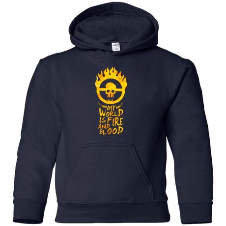 Sweatshirts Navy / YS My World Is Fire Youth Hoodie