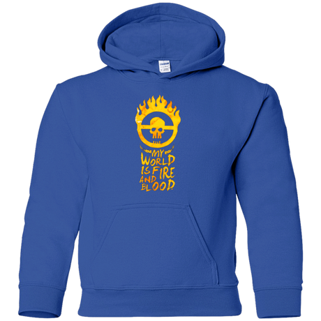 Sweatshirts Royal / YS My World Is Fire Youth Hoodie