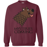 Sweatshirts Maroon / S Mysteries Are Coming Crewneck Sweatshirt