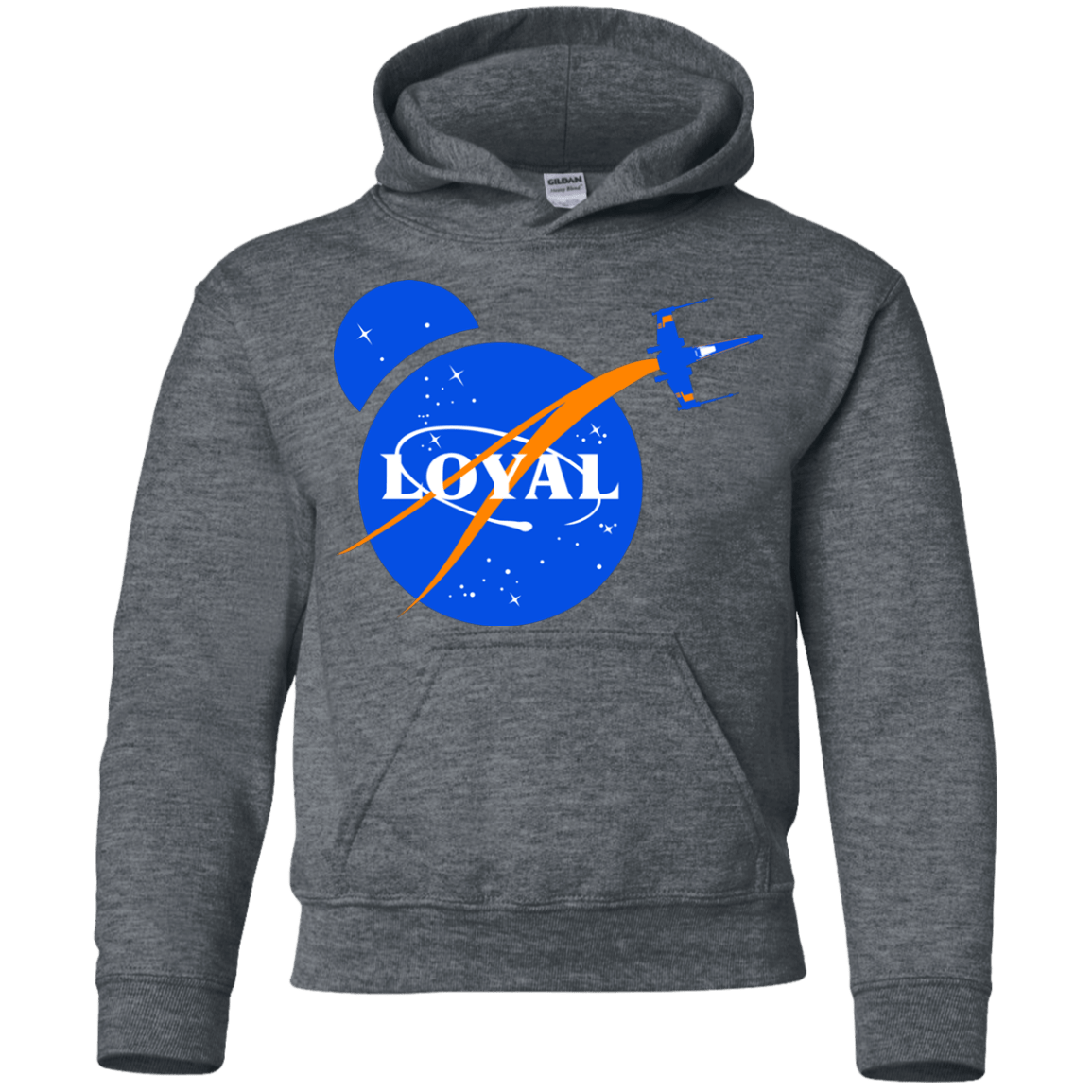 Sweatshirts Dark Heather / YS Nasa Dameron Loyal Youth Hoodie