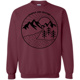 Sweatshirts Maroon / S Nature vs. People Crewneck Sweatshirt