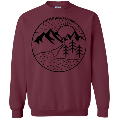 Sweatshirts Maroon / S Nature vs. People Crewneck Sweatshirt