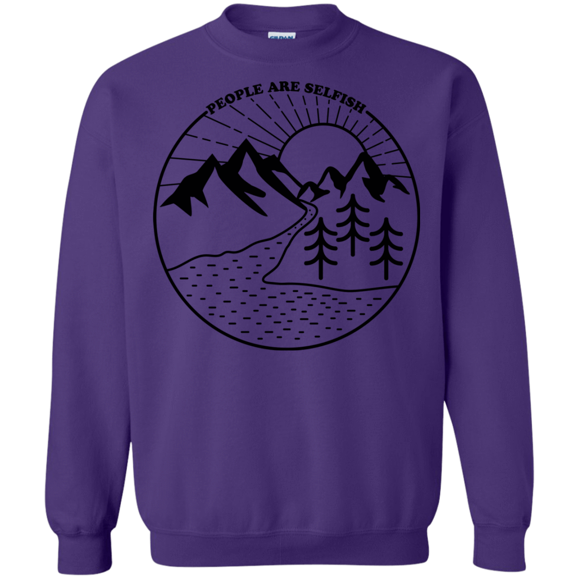 Sweatshirts Purple / S Nature vs. People Crewneck Sweatshirt
