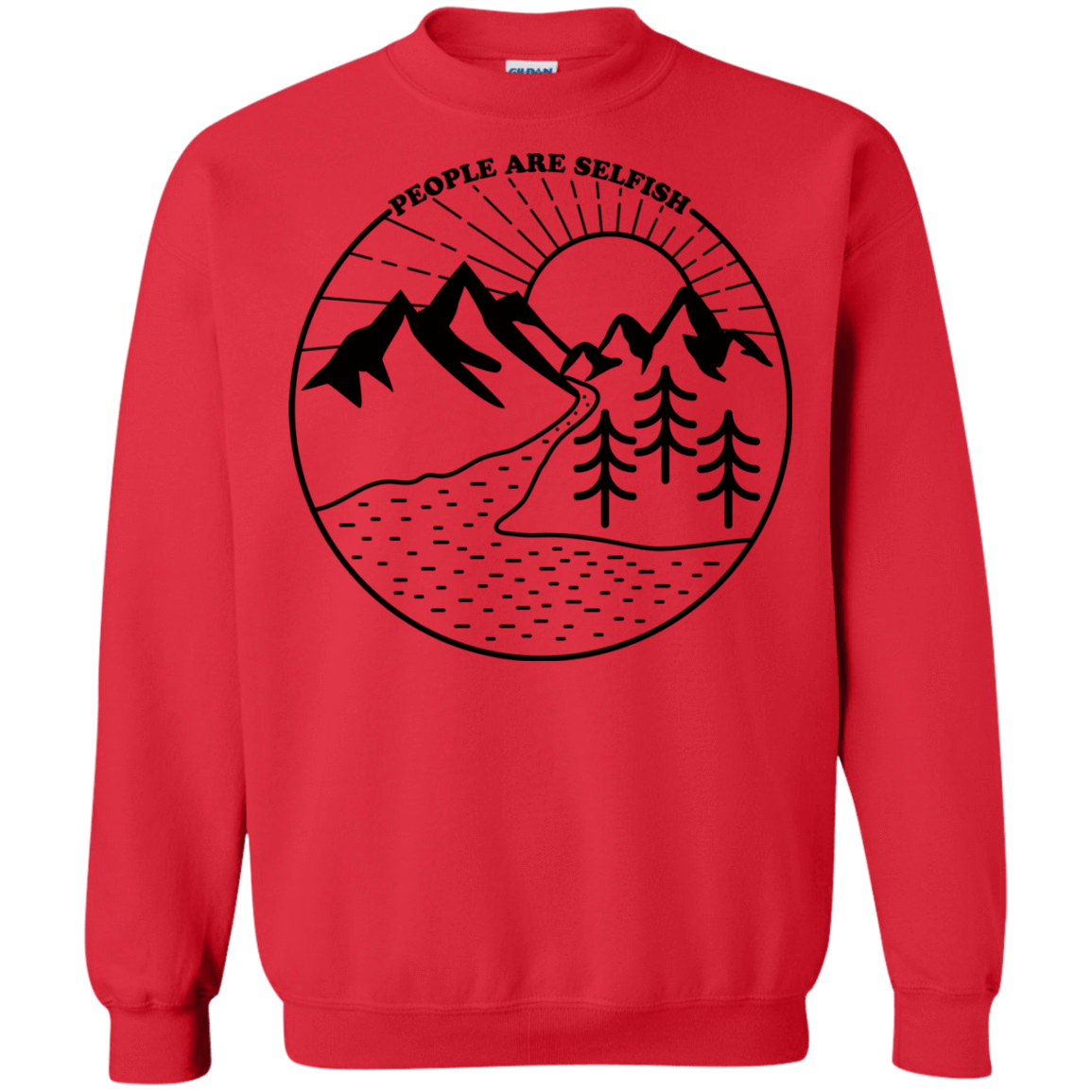 Sweatshirts Red / S Nature vs. People Crewneck Sweatshirt