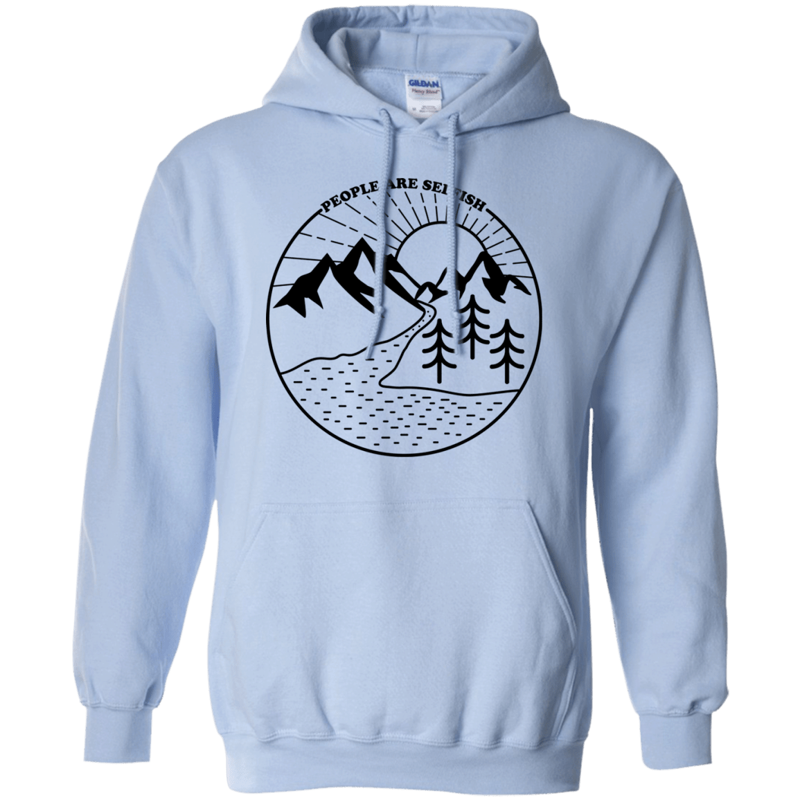 Sweatshirts Light Blue / S Nature vs. People Pullover Hoodie
