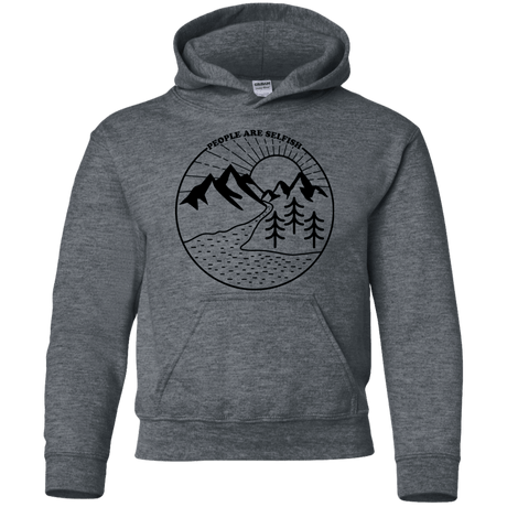 Sweatshirts Dark Heather / YS Nature vs. People Youth Hoodie