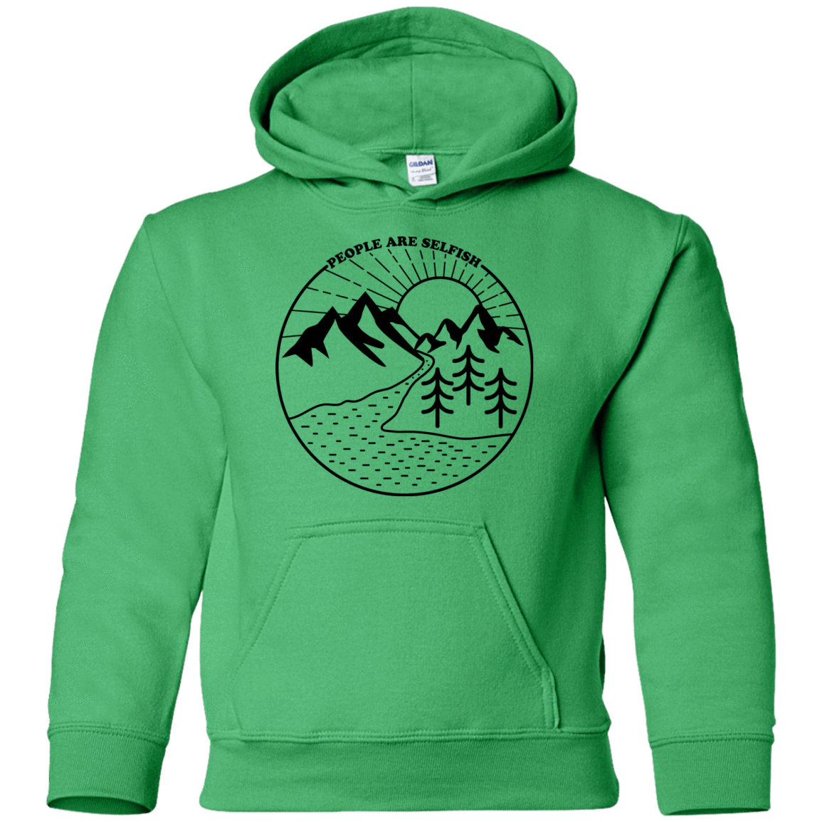 Sweatshirts Irish Green / YS Nature vs. People Youth Hoodie