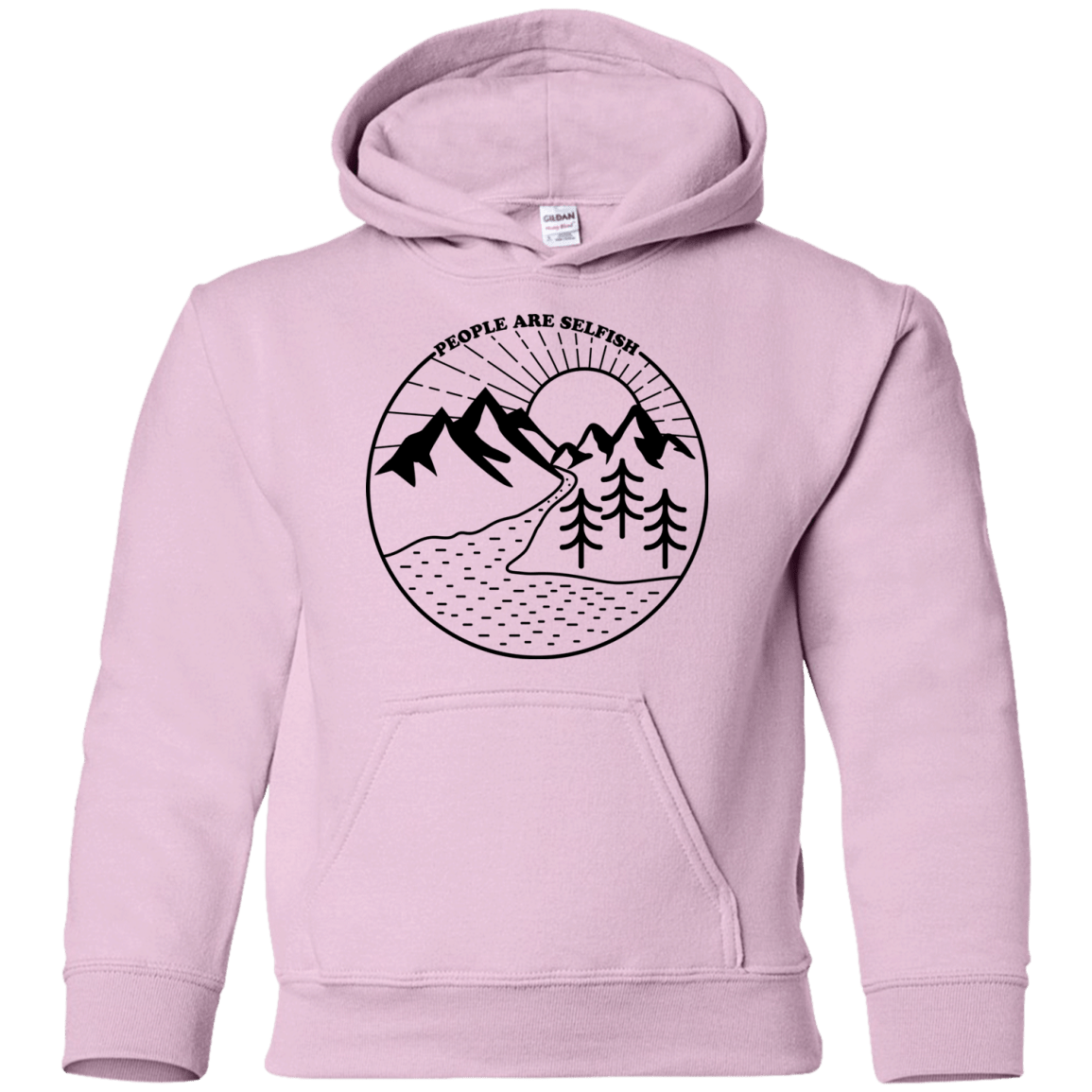 Sweatshirts Light Pink / YS Nature vs. People Youth Hoodie