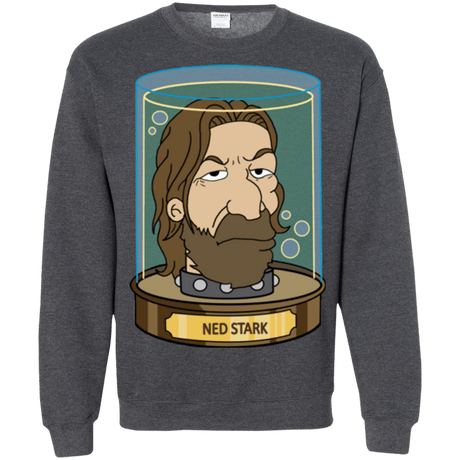 Sweatshirts Dark Heather / Small Ned Stark Head Crewneck Sweatshirt