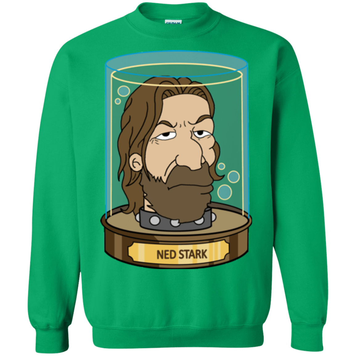 Sweatshirts Irish Green / Small Ned Stark Head Crewneck Sweatshirt