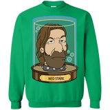 Sweatshirts Irish Green / Small Ned Stark Head Crewneck Sweatshirt