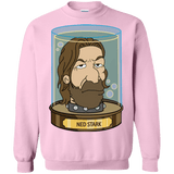 Sweatshirts Light Pink / Small Ned Stark Head Crewneck Sweatshirt