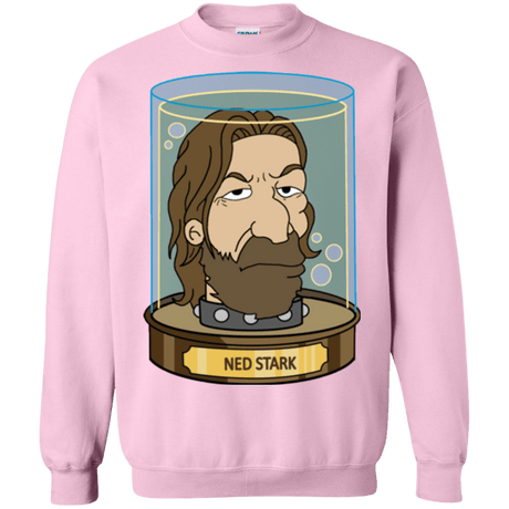 Sweatshirts Light Pink / Small Ned Stark Head Crewneck Sweatshirt