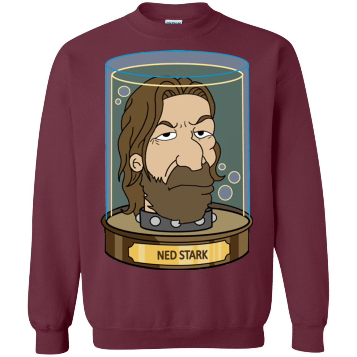 Sweatshirts Maroon / Small Ned Stark Head Crewneck Sweatshirt