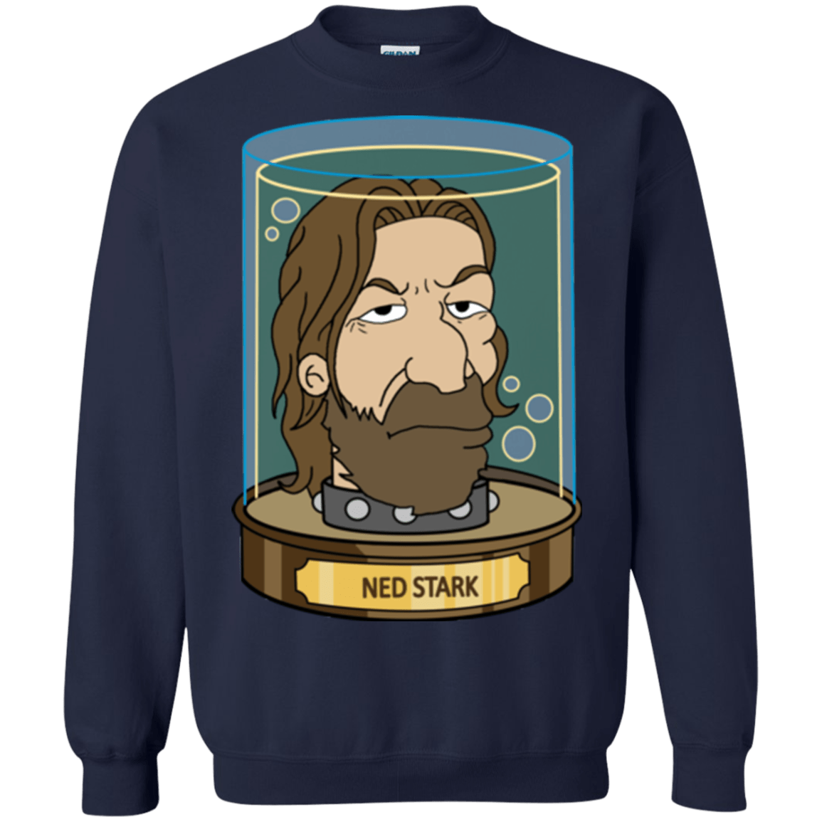 Sweatshirts Navy / Small Ned Stark Head Crewneck Sweatshirt