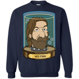 Sweatshirts Navy / Small Ned Stark Head Crewneck Sweatshirt