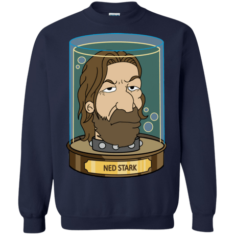 Sweatshirts Navy / Small Ned Stark Head Crewneck Sweatshirt