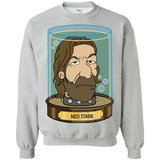 Sweatshirts Sport Grey / Small Ned Stark Head Crewneck Sweatshirt