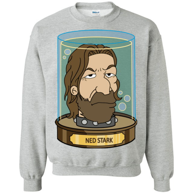 Sweatshirts Sport Grey / Small Ned Stark Head Crewneck Sweatshirt