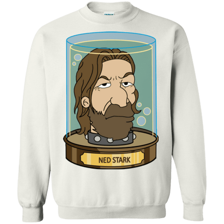 Sweatshirts White / Small Ned Stark Head Crewneck Sweatshirt