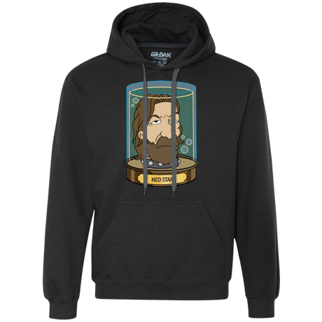 Sweatshirts Black / Small Ned Stark Head Premium Fleece Hoodie