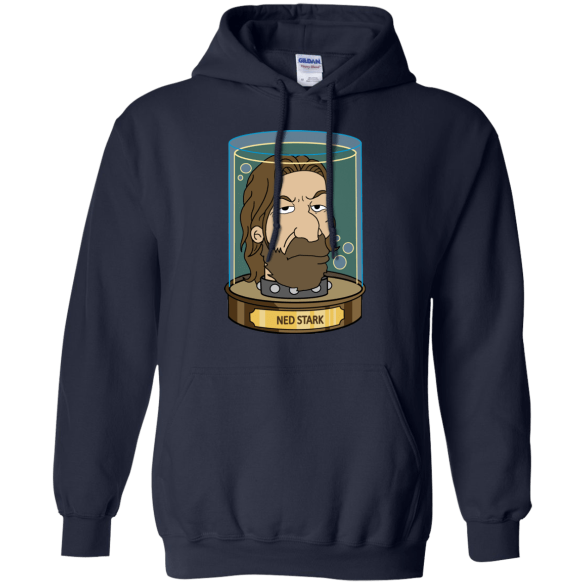 Sweatshirts Navy / Small Ned Stark Head Pullover Hoodie