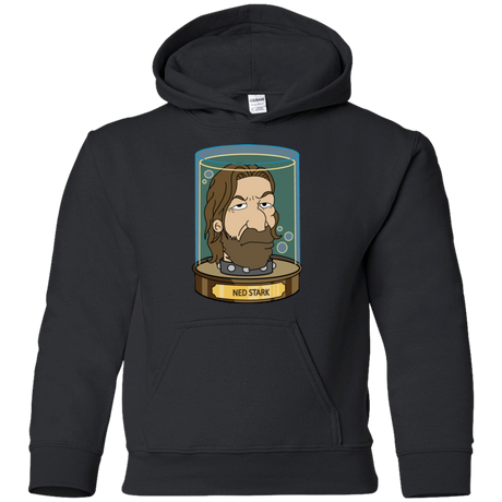 Sweatshirts Black / YS Ned Stark Head Youth Hoodie