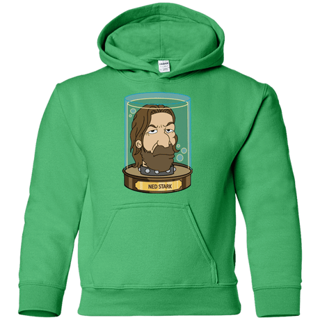 Sweatshirts Irish Green / YS Ned Stark Head Youth Hoodie
