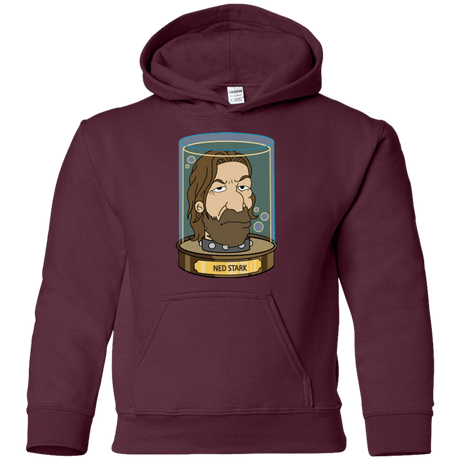 Sweatshirts Maroon / YS Ned Stark Head Youth Hoodie