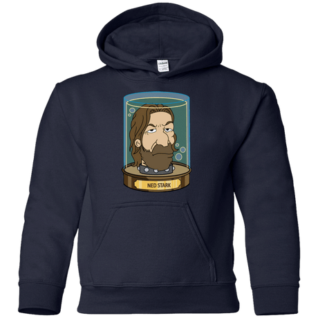 Sweatshirts Navy / YS Ned Stark Head Youth Hoodie