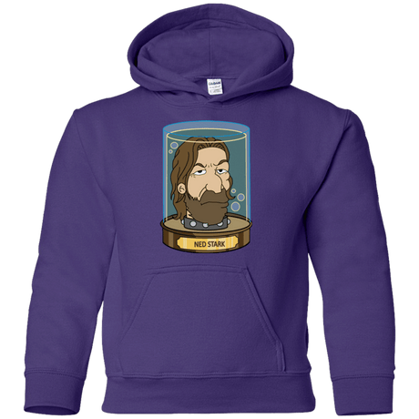 Sweatshirts Purple / YS Ned Stark Head Youth Hoodie