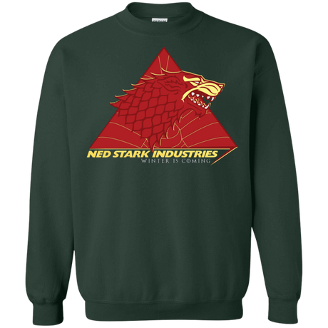 Sweatshirts Forest Green / S Ned Stark Industries Crewneck Sweatshirt