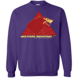 Sweatshirts Purple / S Ned Stark Industries Crewneck Sweatshirt