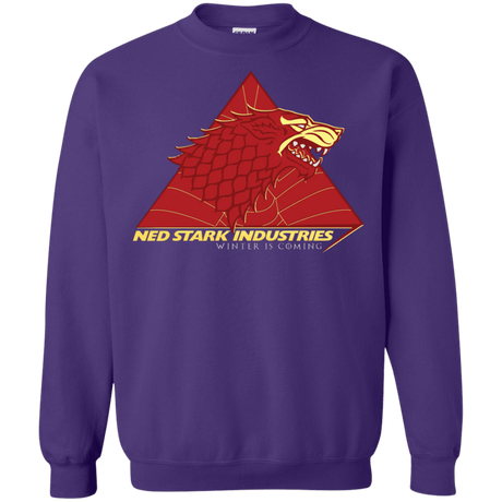 Sweatshirts Purple / S Ned Stark Industries Crewneck Sweatshirt