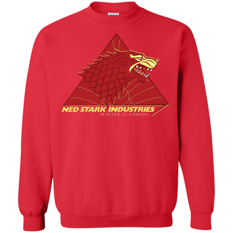 Sweatshirts Red / S Ned Stark Industries Crewneck Sweatshirt