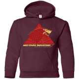 Sweatshirts Maroon / YS Ned Stark Industries Youth Hoodie