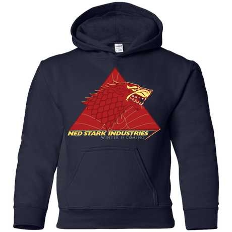 Sweatshirts Navy / YS Ned Stark Industries Youth Hoodie