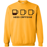 Sweatshirts Gold / Small Need Caffeine Crewneck Sweatshirt