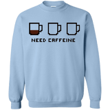 Sweatshirts Light Blue / Small Need Caffeine Crewneck Sweatshirt