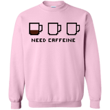 Sweatshirts Light Pink / Small Need Caffeine Crewneck Sweatshirt