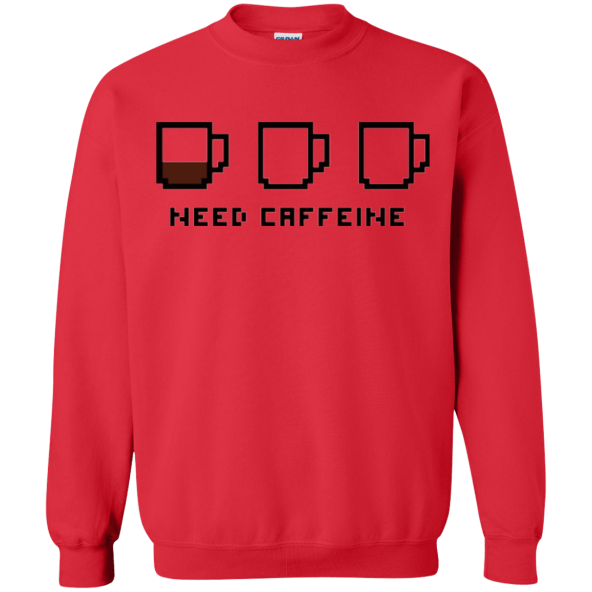 Sweatshirts Red / Small Need Caffeine Crewneck Sweatshirt