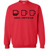 Sweatshirts Red / Small Need Caffeine Crewneck Sweatshirt