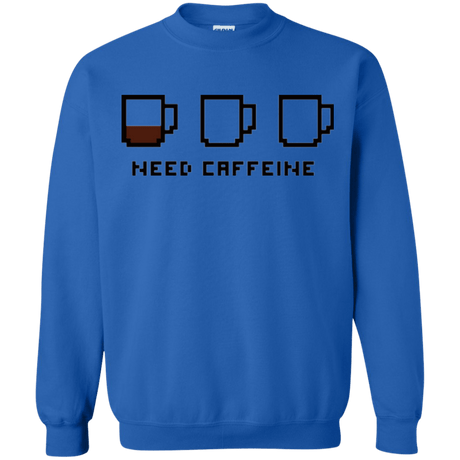 Sweatshirts Royal / Small Need Caffeine Crewneck Sweatshirt