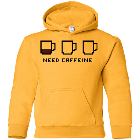 Sweatshirts Gold / YS Need Caffeine Youth Hoodie