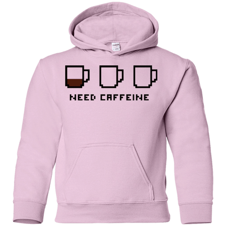 Sweatshirts Light Pink / YS Need Caffeine Youth Hoodie