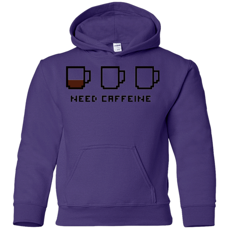 Sweatshirts Purple / YS Need Caffeine Youth Hoodie