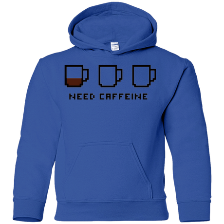 Sweatshirts Royal / YS Need Caffeine Youth Hoodie