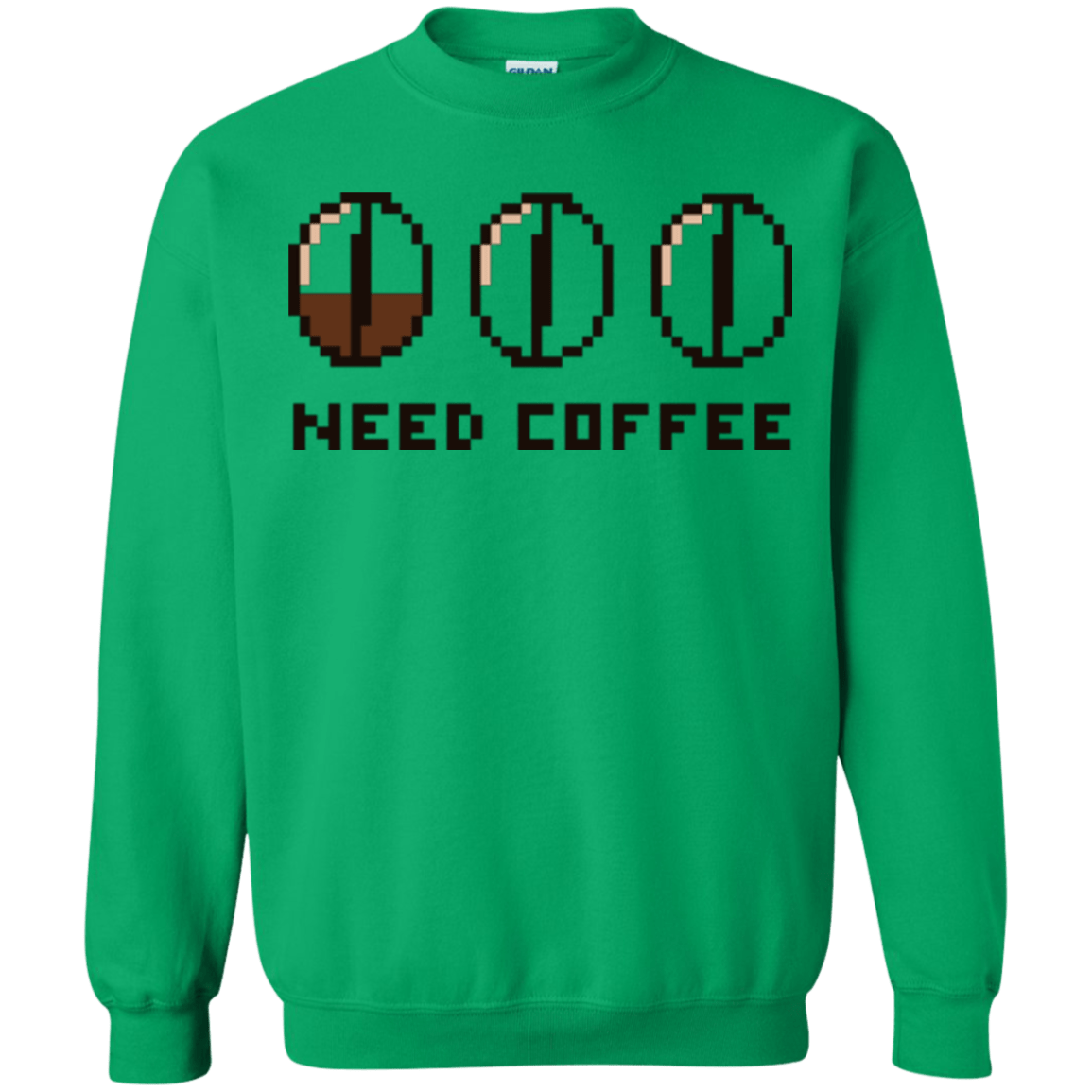 Sweatshirts Irish Green / Small Need Coffee Crewneck Sweatshirt